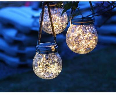 Solar hanging tree lamp